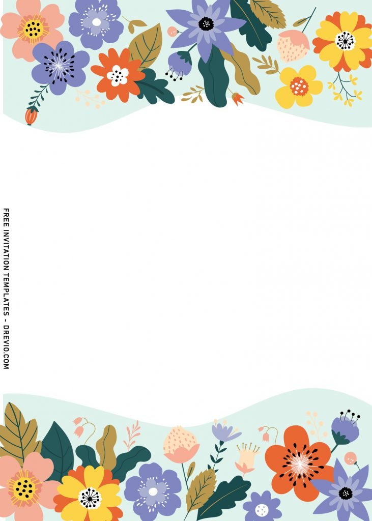 7+ Flower Inspired Birthday Invitation Templates For Great Spring Blooms Birthday Party and has solid white background