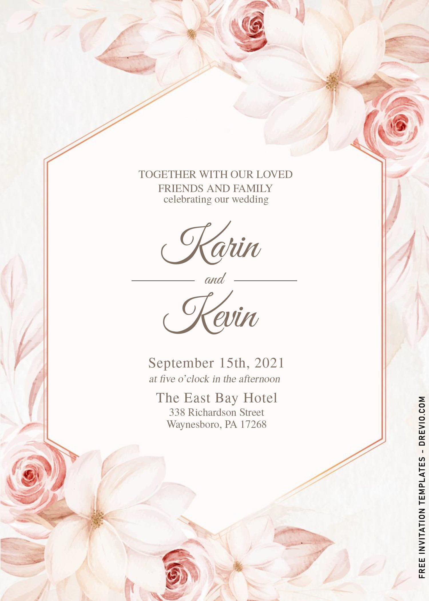 8 Modern Floral Wedding Invitation Templates Download Hundreds Free Printable Birthday Invitation Templates