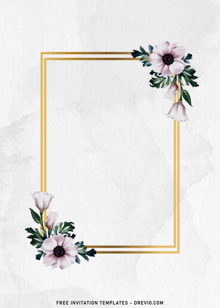 Invitation Template of 8+ Stunning Floral And Gold Wedding Invitation Templates 1