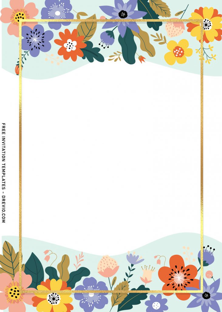 7+ Flower Inspired Birthday Invitation Templates For Great Spring Blooms Birthday Party and has Hand Drawn Flower petals
