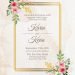 8+ Stunning Floral And Gold Wedding Invitation Templates