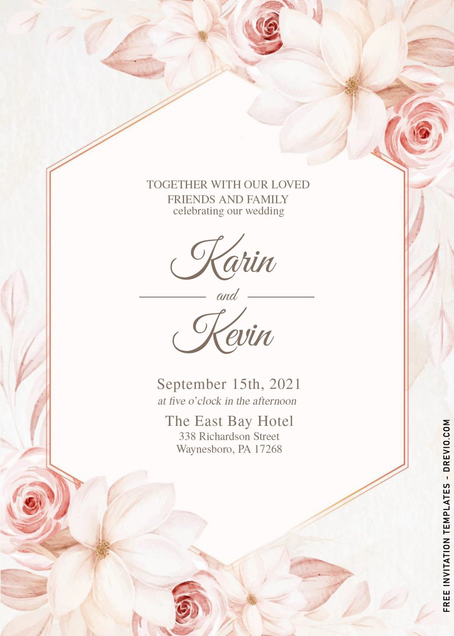 8+ Modern Floral Wedding Invitation Templates Download