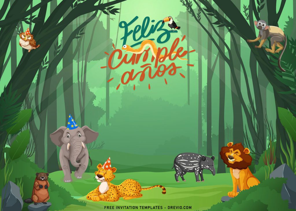 8+ Cute Jungle Zoo Birthday Invitation Templates For Your Kid's Upcoming Birthday and has landscape design