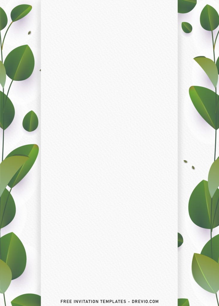 8+ Botanical Eucalyptus Birthday Invitation Templates with greenery leaves