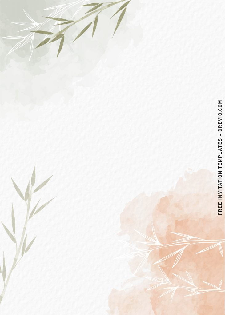 9+ Extraordinary Japanese Style Wedding Invitation Templates with watercolor background
