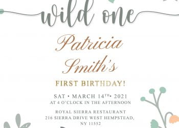 9+ Boho Greenery Wild One Birthday Invitation Templates