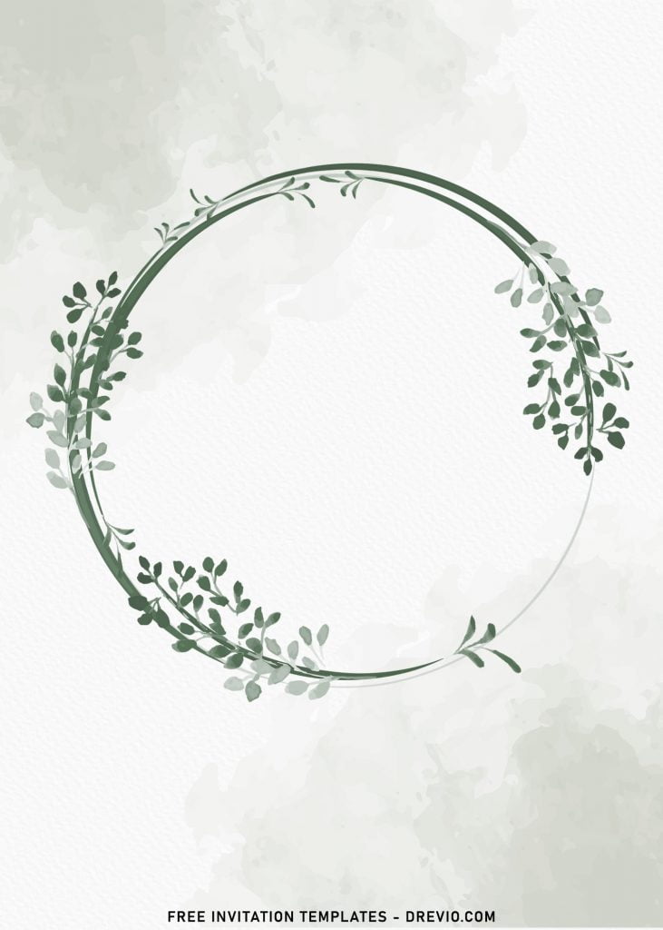 10+ Greenery Wreath Wedding Invitation Templates with gorgeous greenery wreath