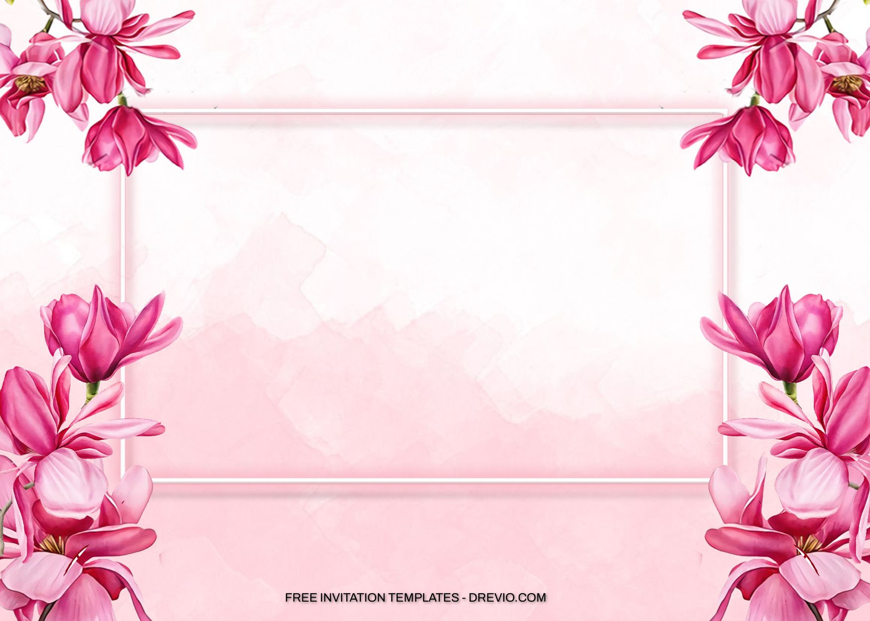 7+ Pink Magnolia Floral Birthday Invitation Templates