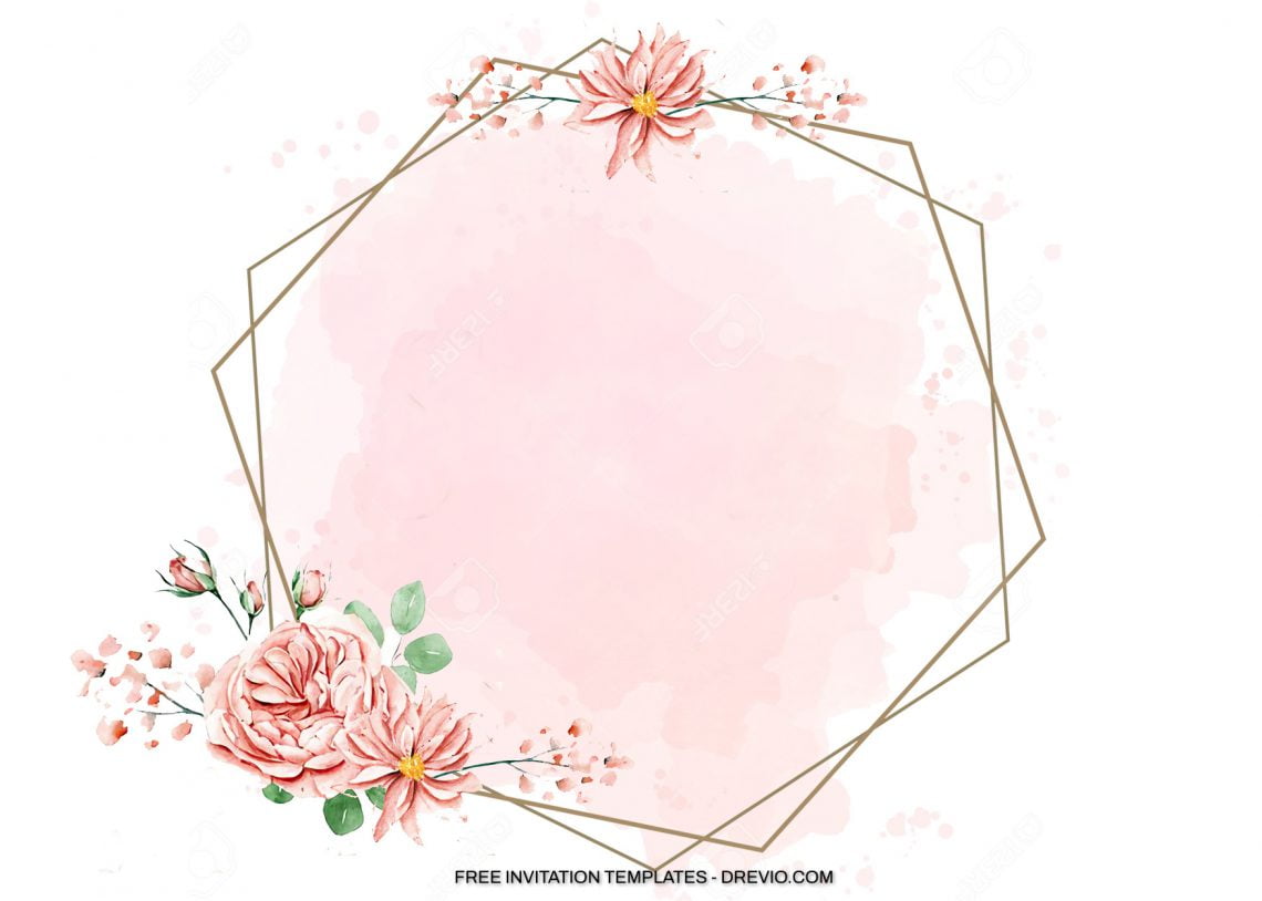 8+ Simple Decorative Watercolor Floral Invitation Templates | Download ...
