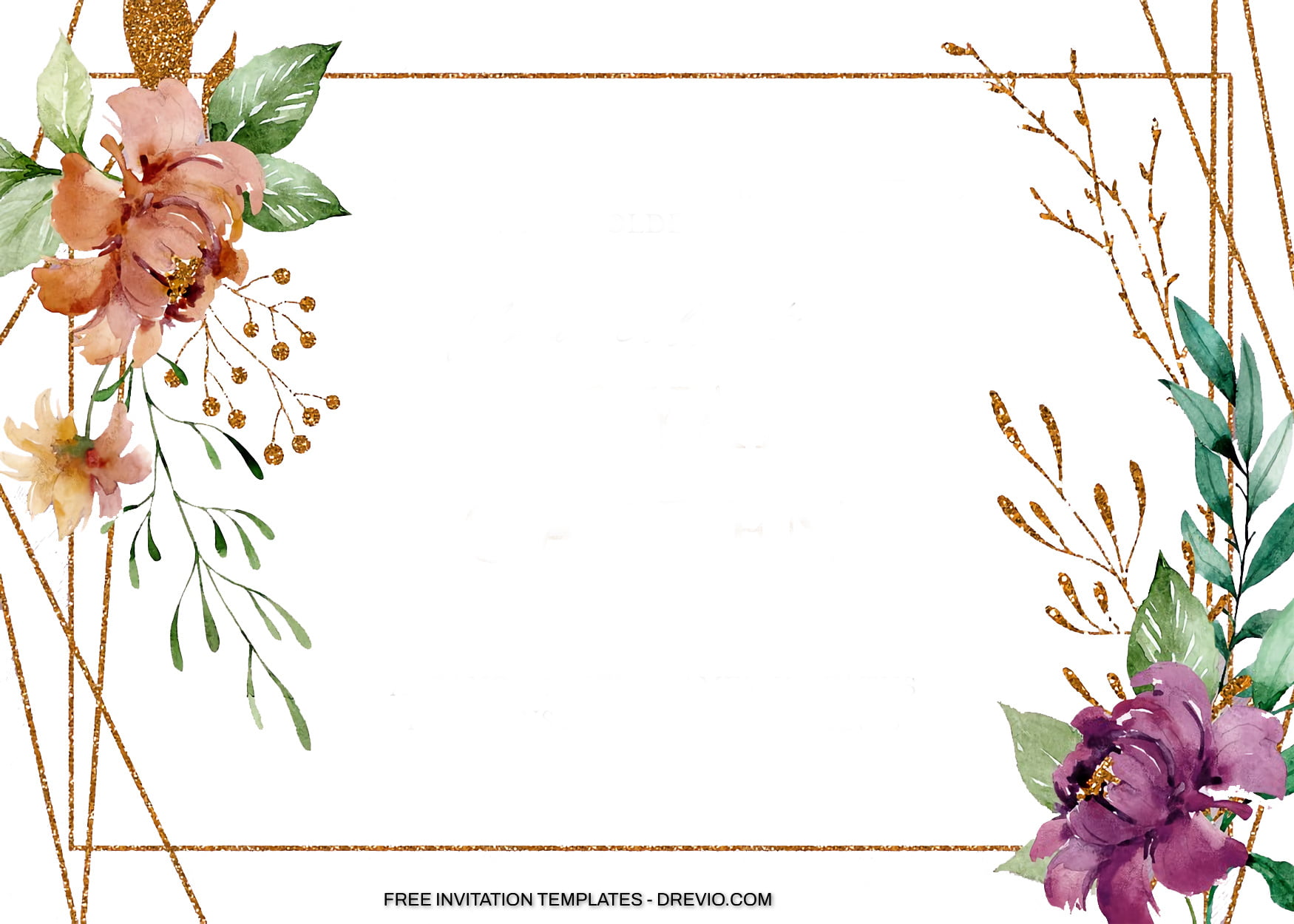 8+ Royal Garden Watercolor Floral Invitation Templates