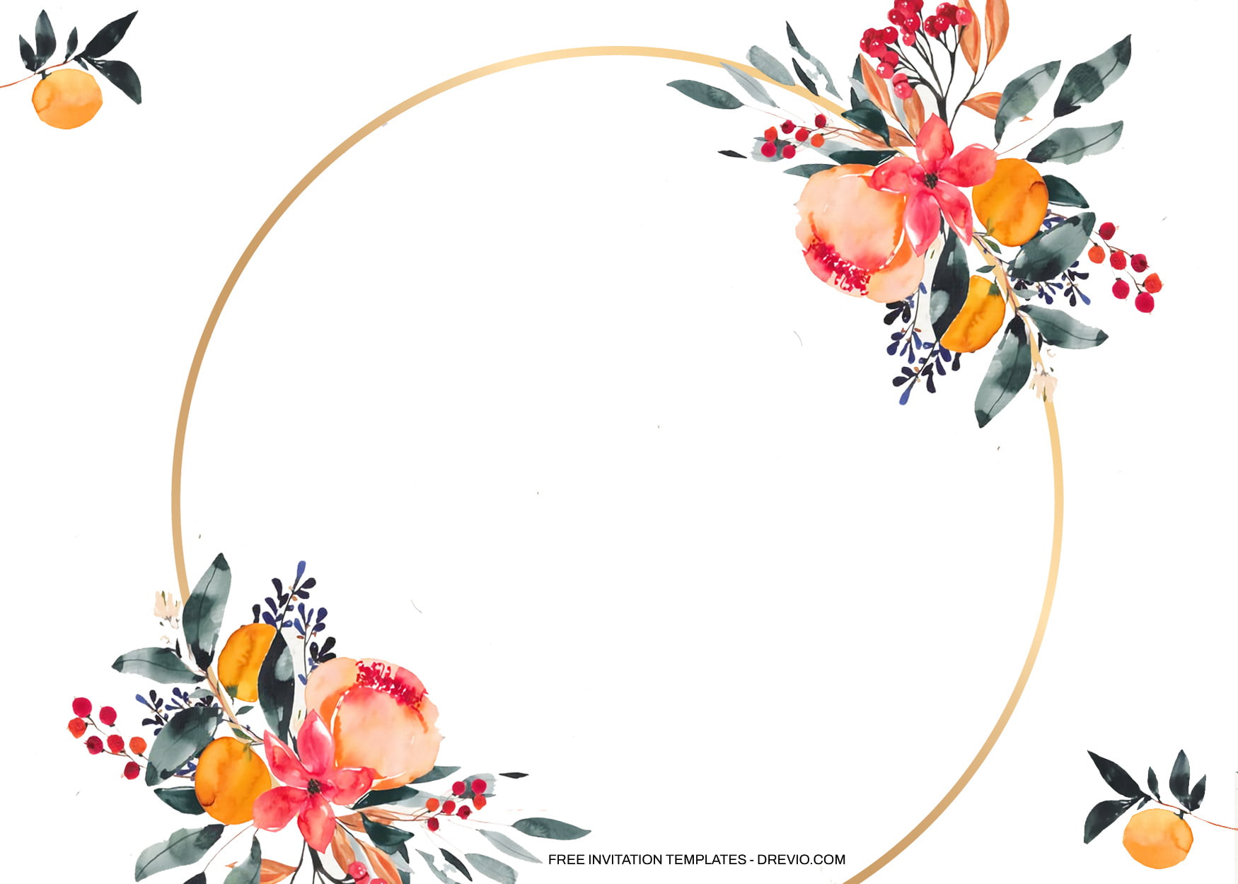 7+ Peach Watercolor Floral Invitation Templates
