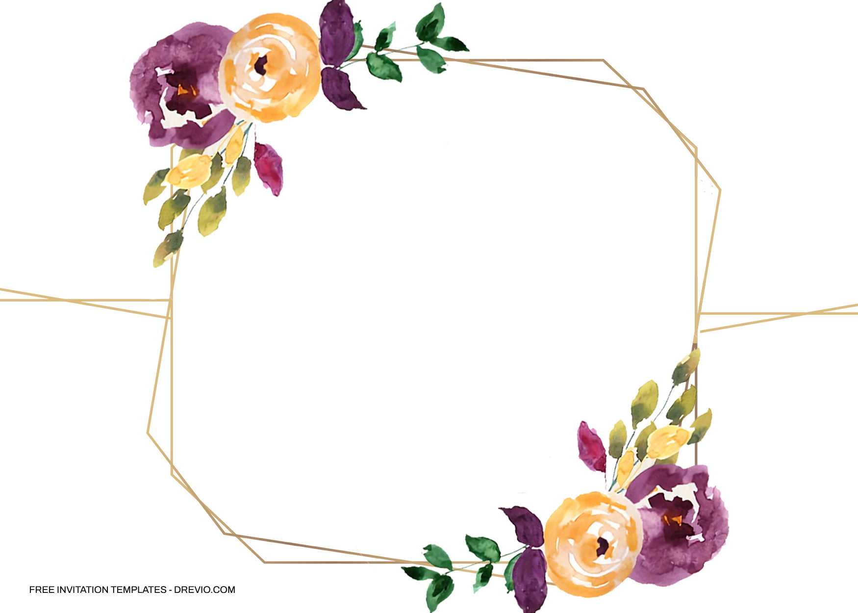 8+ Orangery Watercolor Floral Invitation Templates