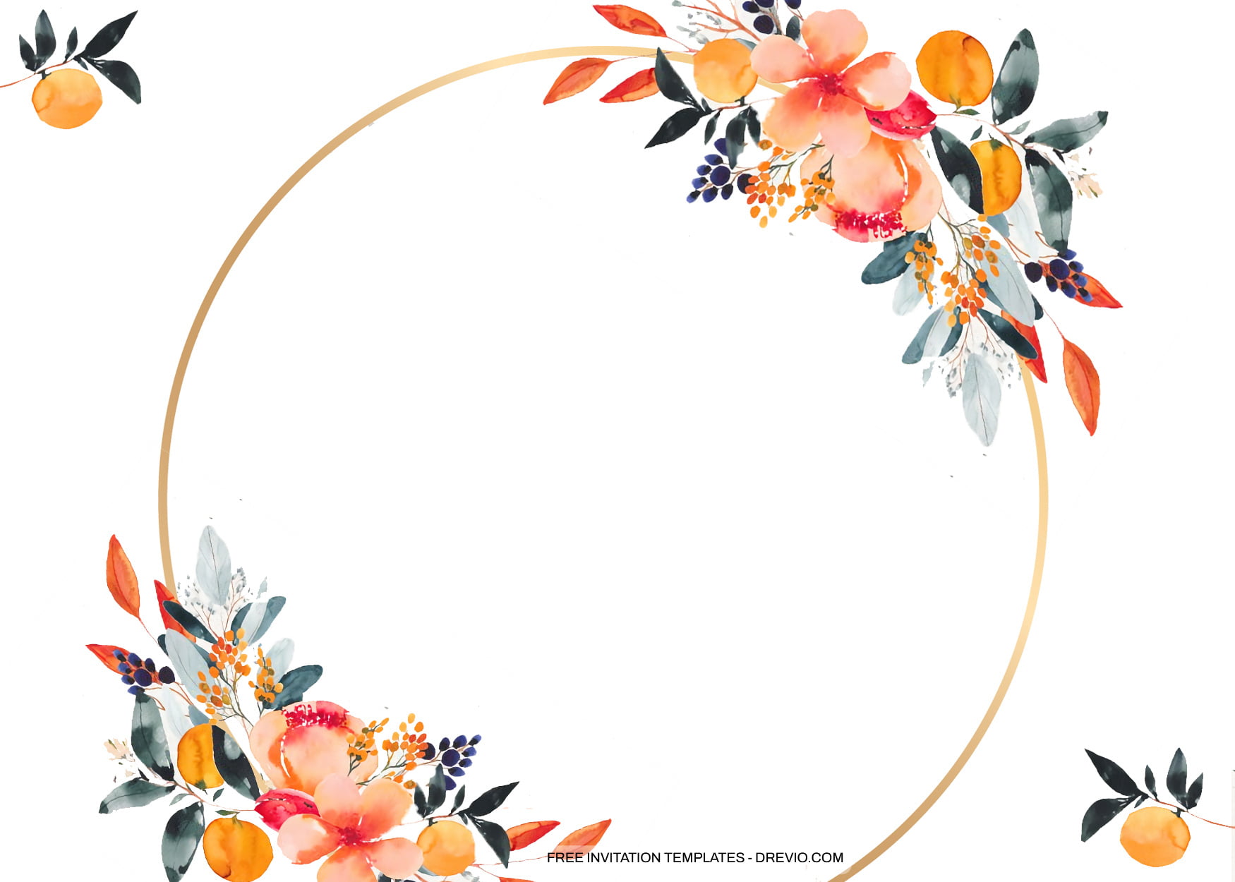 7+ Peach Watercolor Floral Invitation Templates