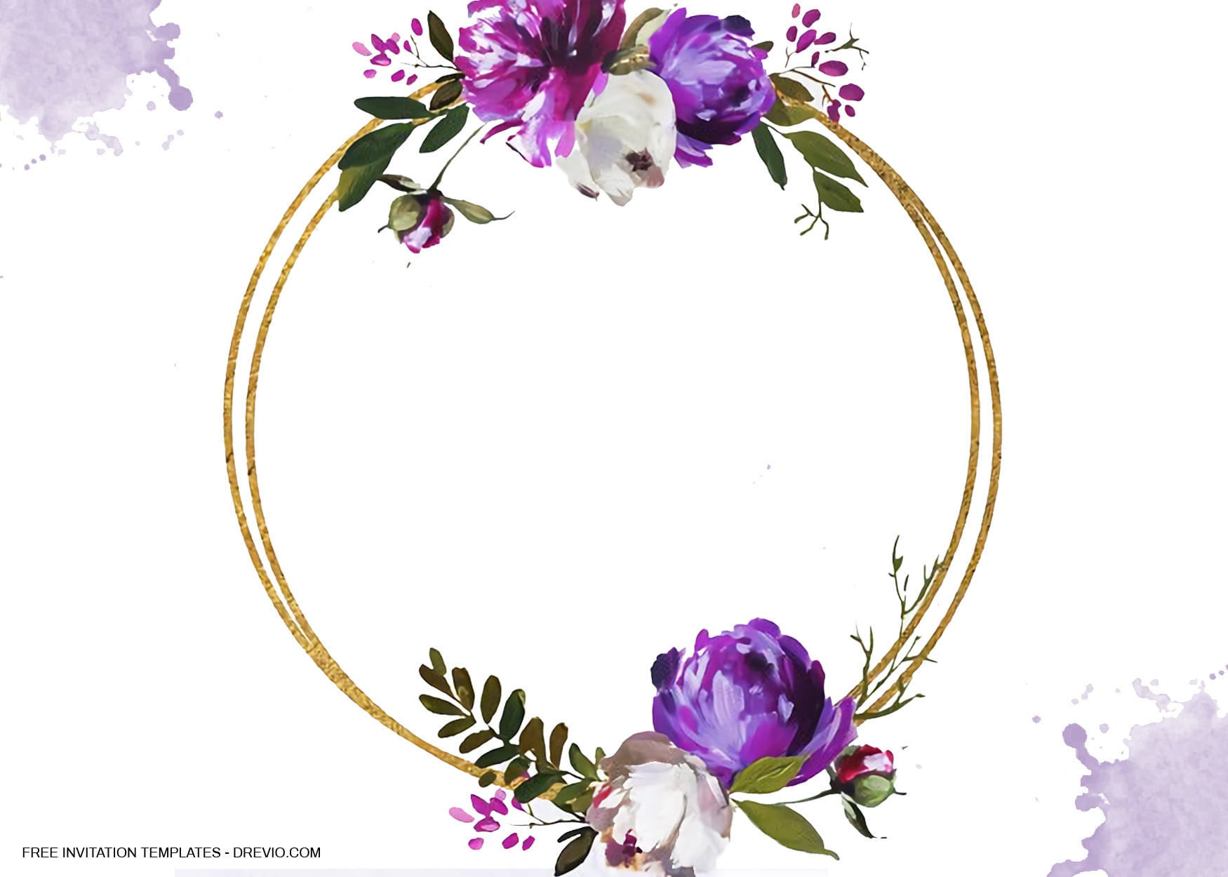 9+ Purple Lush Floral For Invitation Templates