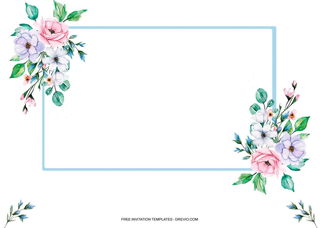 8+ Pink And Blue Floral Invitation Templates | Download Hundreds FREE ...