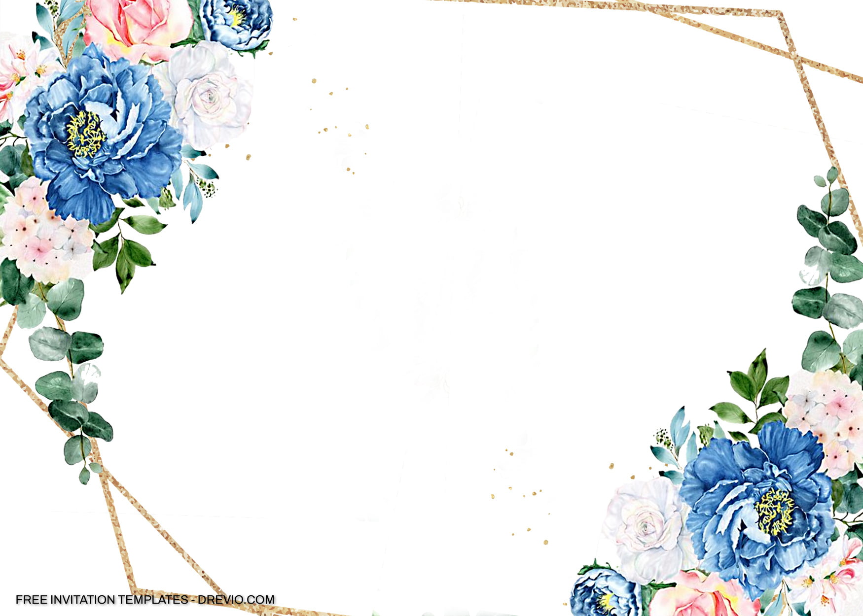 7+ Blue And White Floral Theory Invitation Templates