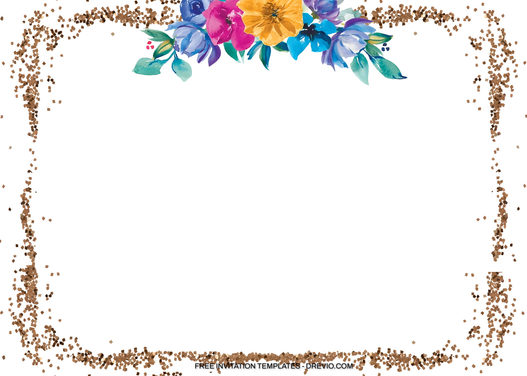 8+ Fiesta Watercolor Floral For Invitation Templates