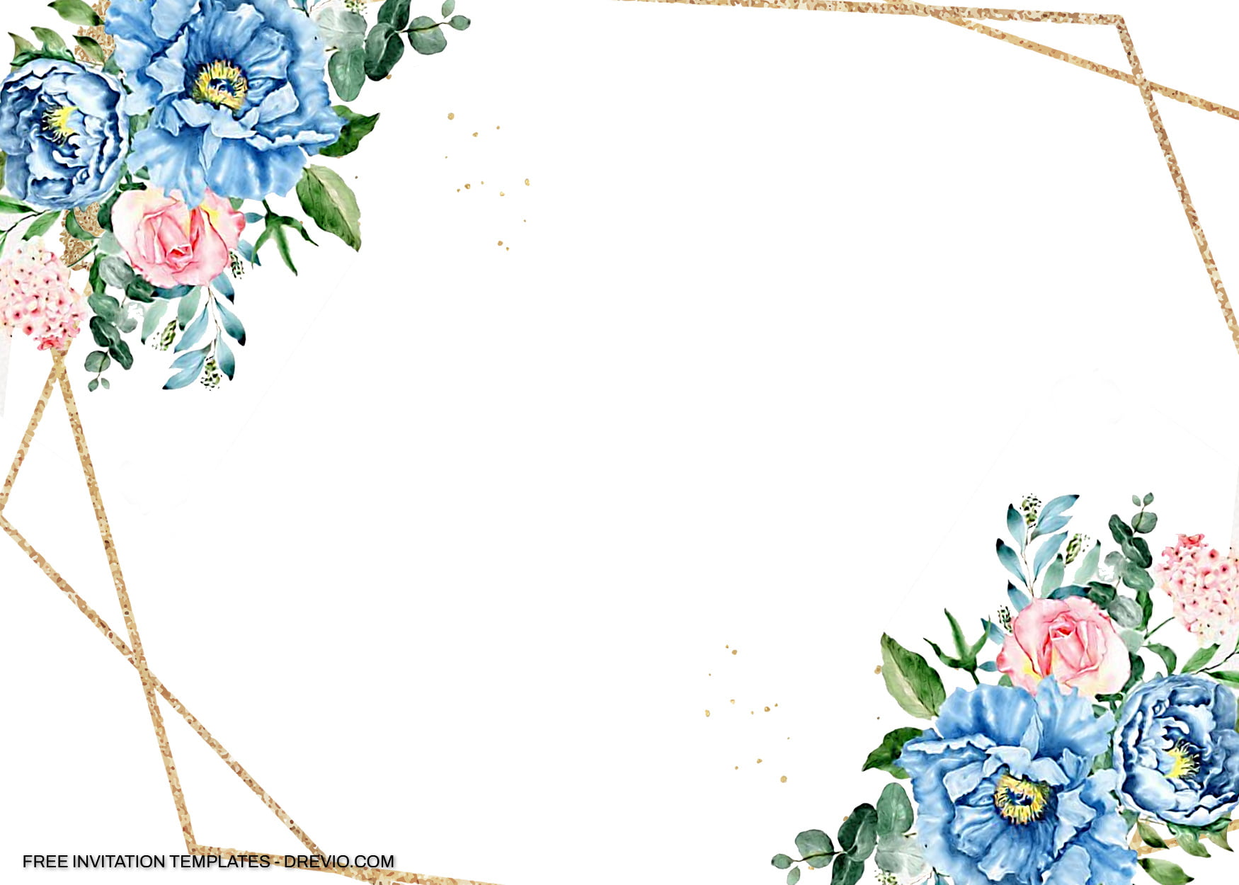 7+ Blue And White Floral Theory Invitation Templates