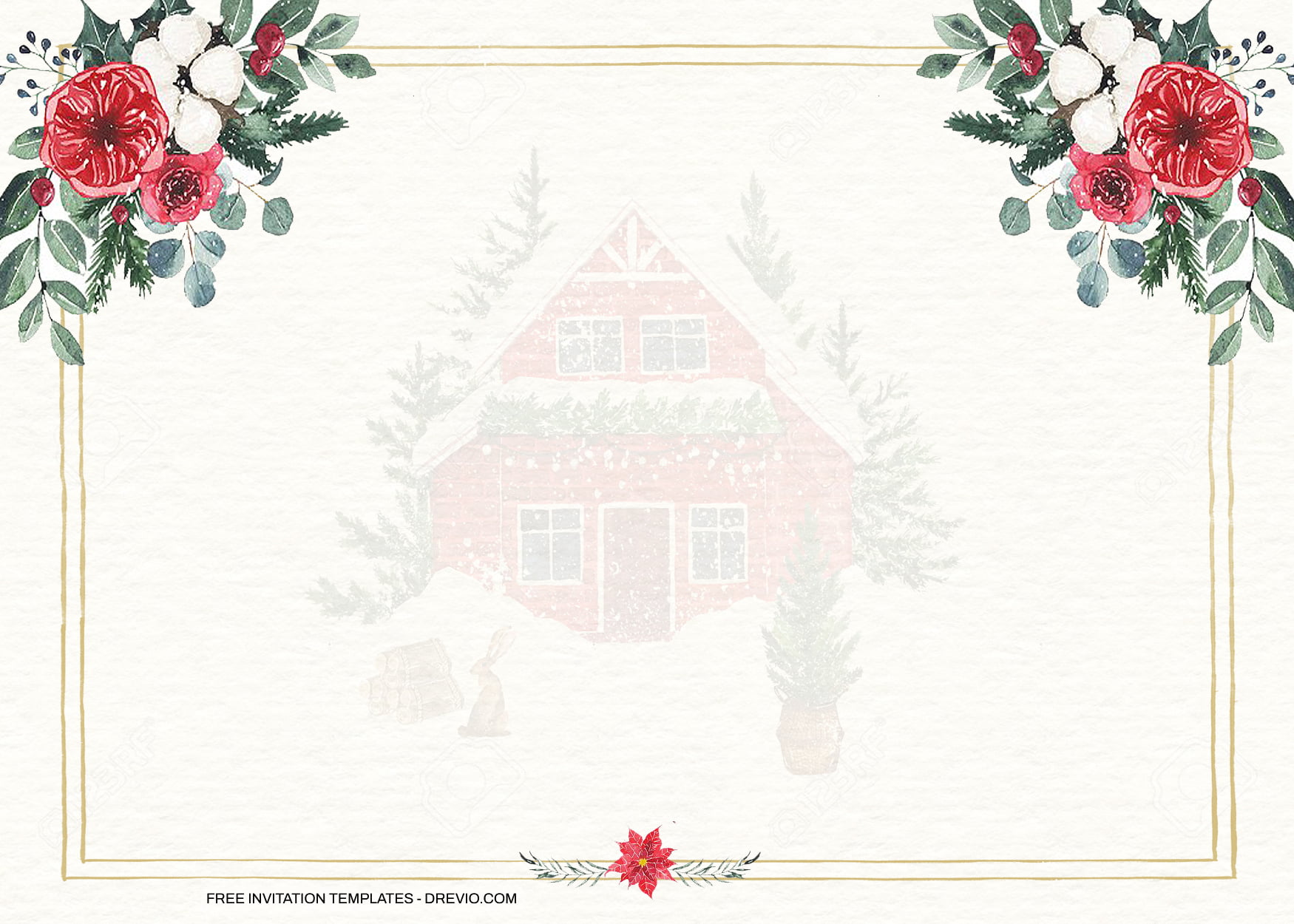 9+ Winter Holiday Floral Invitation Templates