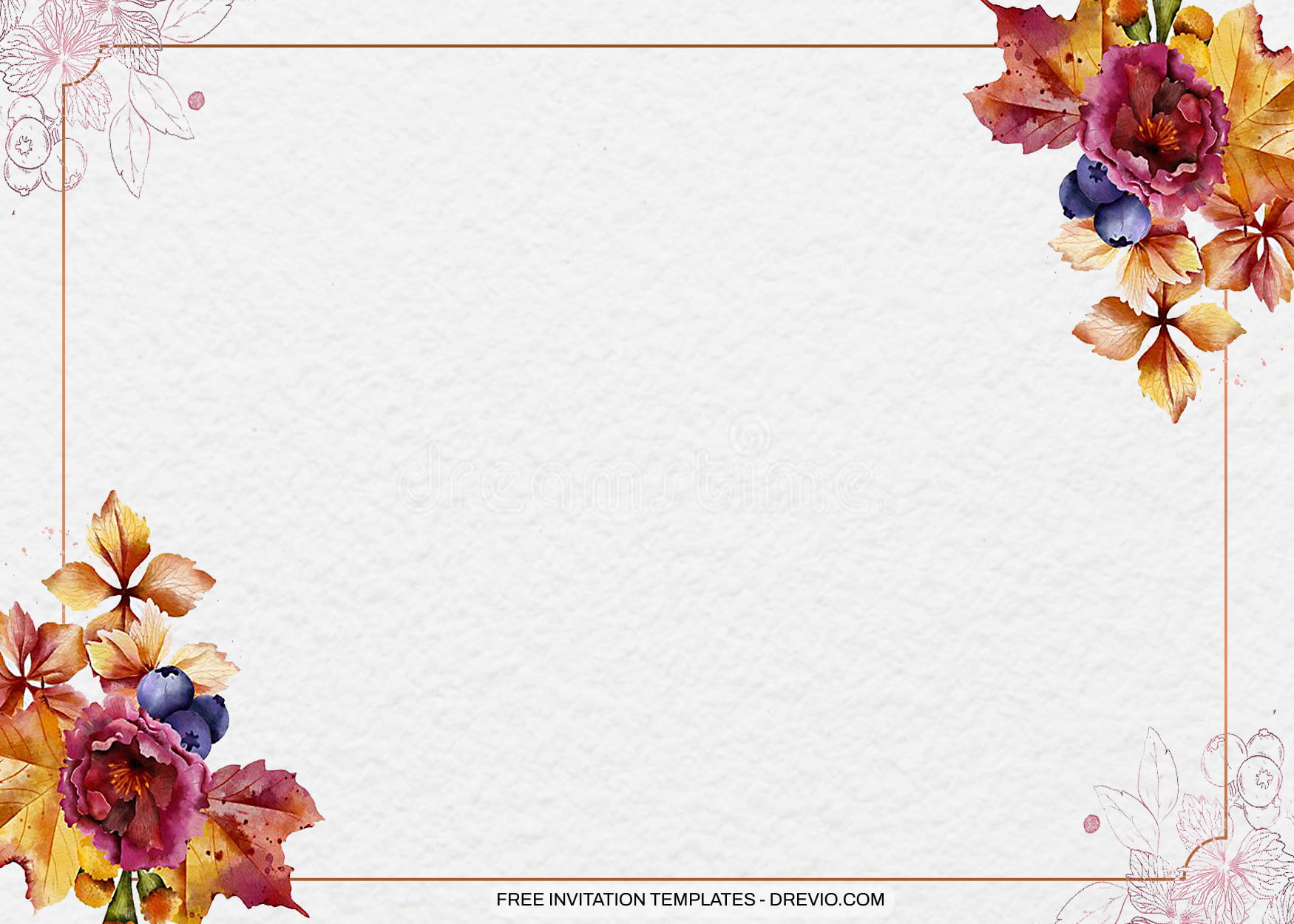 11+ Autumn Rustic Floral For Invitation Templates