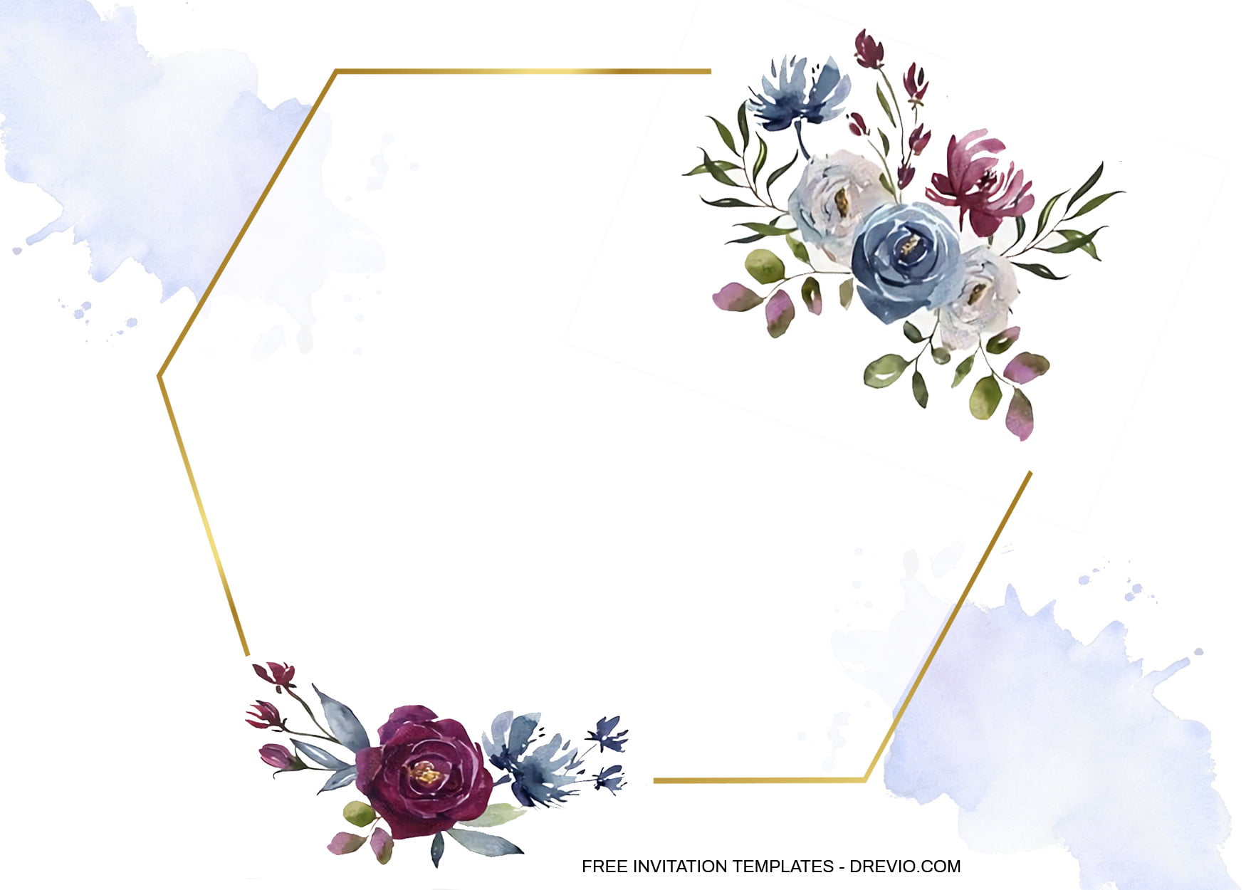 7+ Navy And Burgundy Floral Frame Invitation Templates