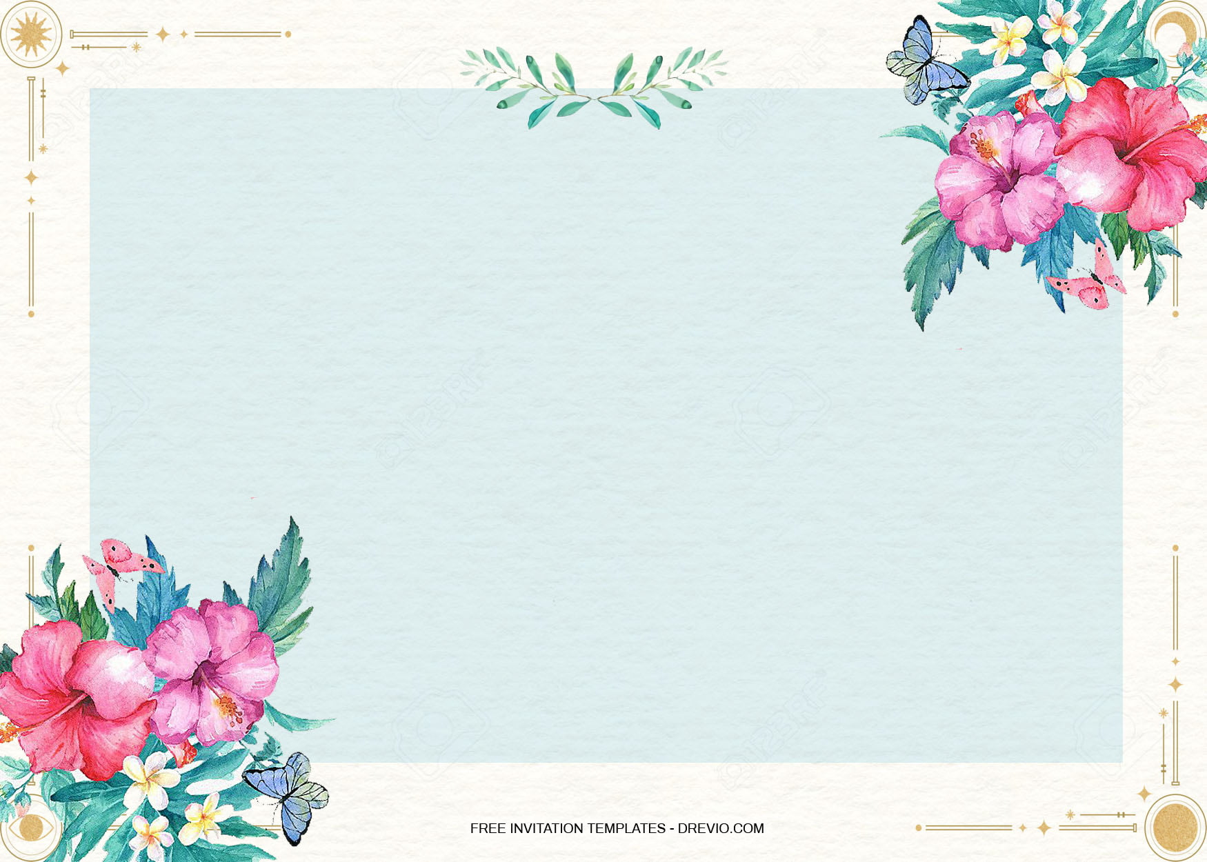 11+ Hibiscus Floral Set Invitation Templates