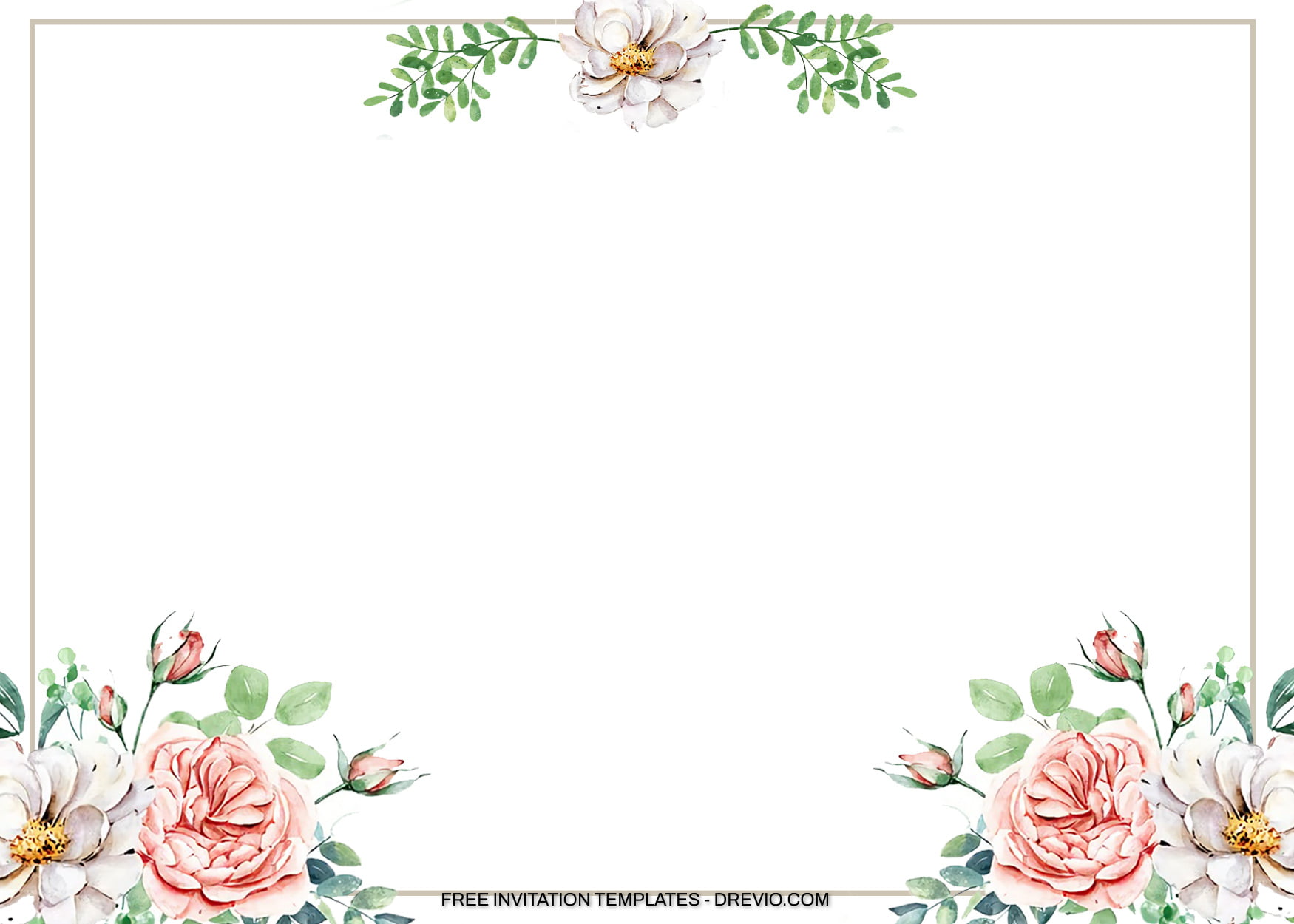 8+ Simple Decorative Watercolor Floral Invitation Templates