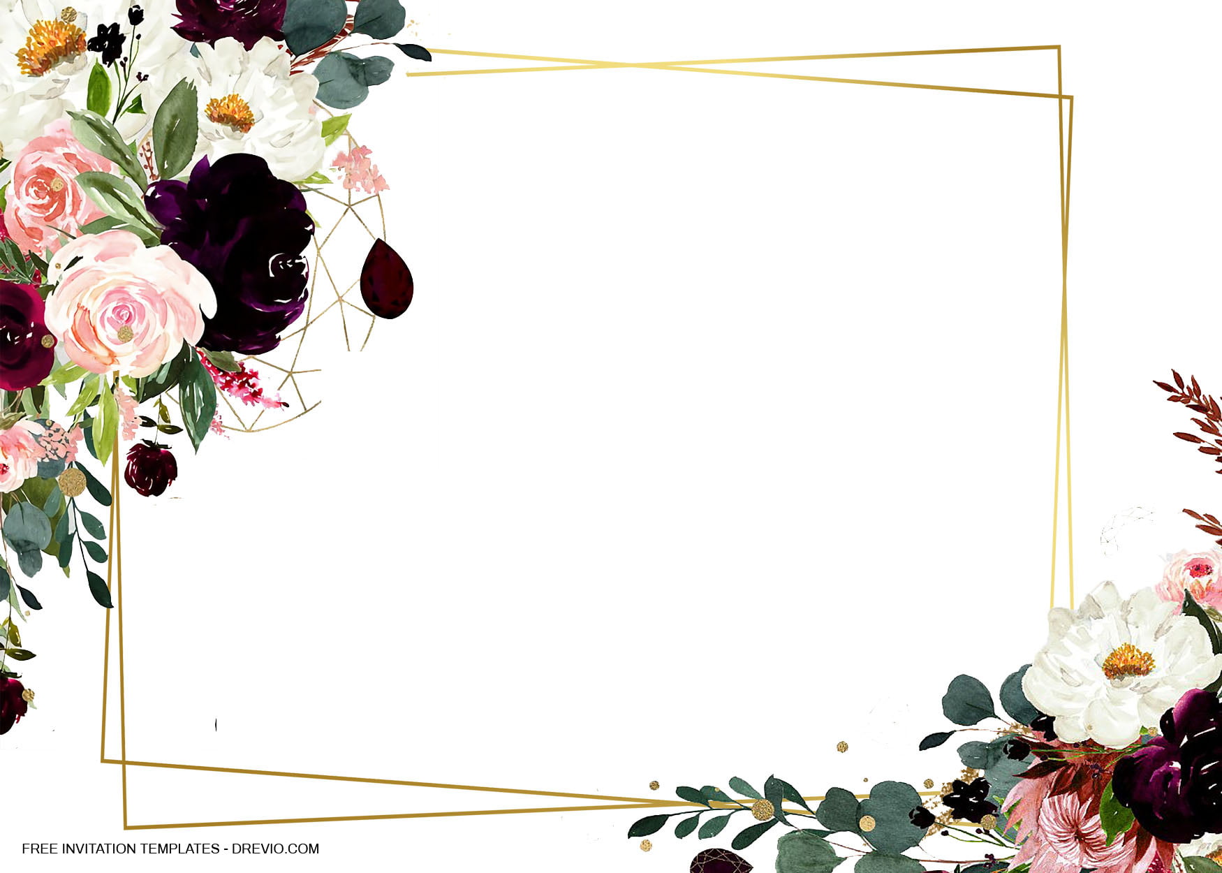 9+ Jewel Toned Floral For Invitation Templates