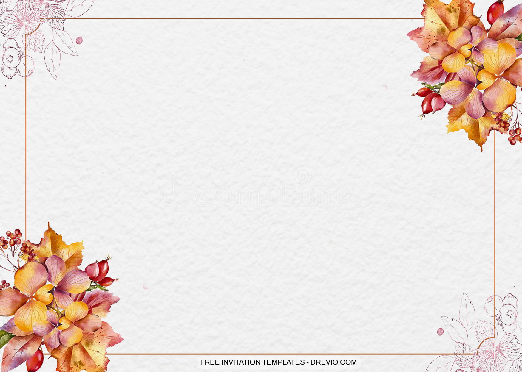 11+ Autumn Rustic Floral For Invitation Templates