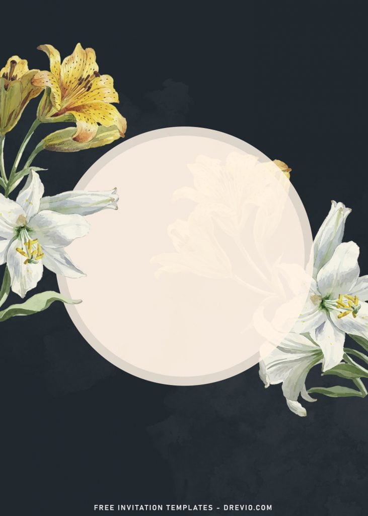 11+ Botanical Garden Birthday Invitation Templates with gorgeous white lily