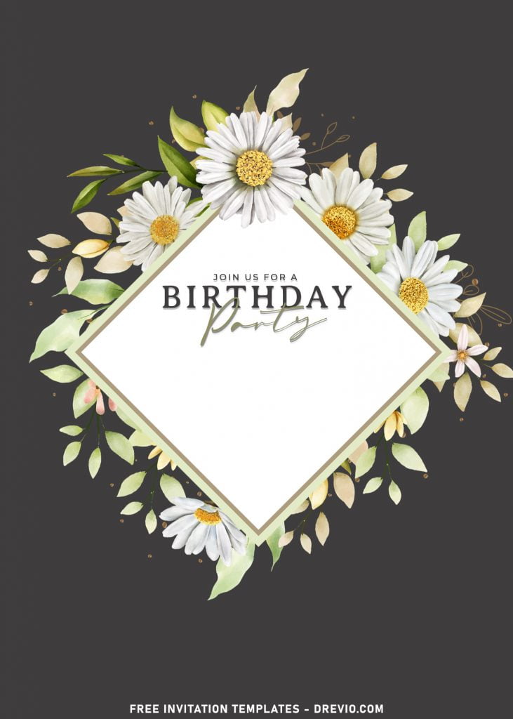 Invitation Template of 7+ Autumn Floral Birthday Invitation Templates 1