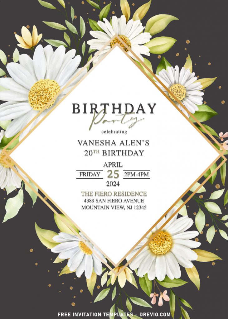 7+ Autumn Chrysanthemum Birthday Invitation Templates