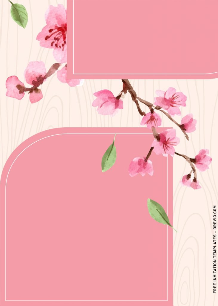 7+ Chic Watercolor Cherry Blossom Birthday Invitation Templates with Beautiful Watercolor Sakura Cherry Blossom