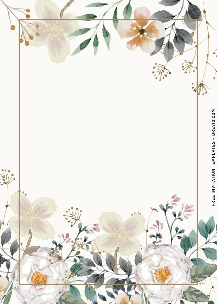 Invitation Template of 8+ Aesthetic Watercolor Floral Birthday Invitation Templates 2