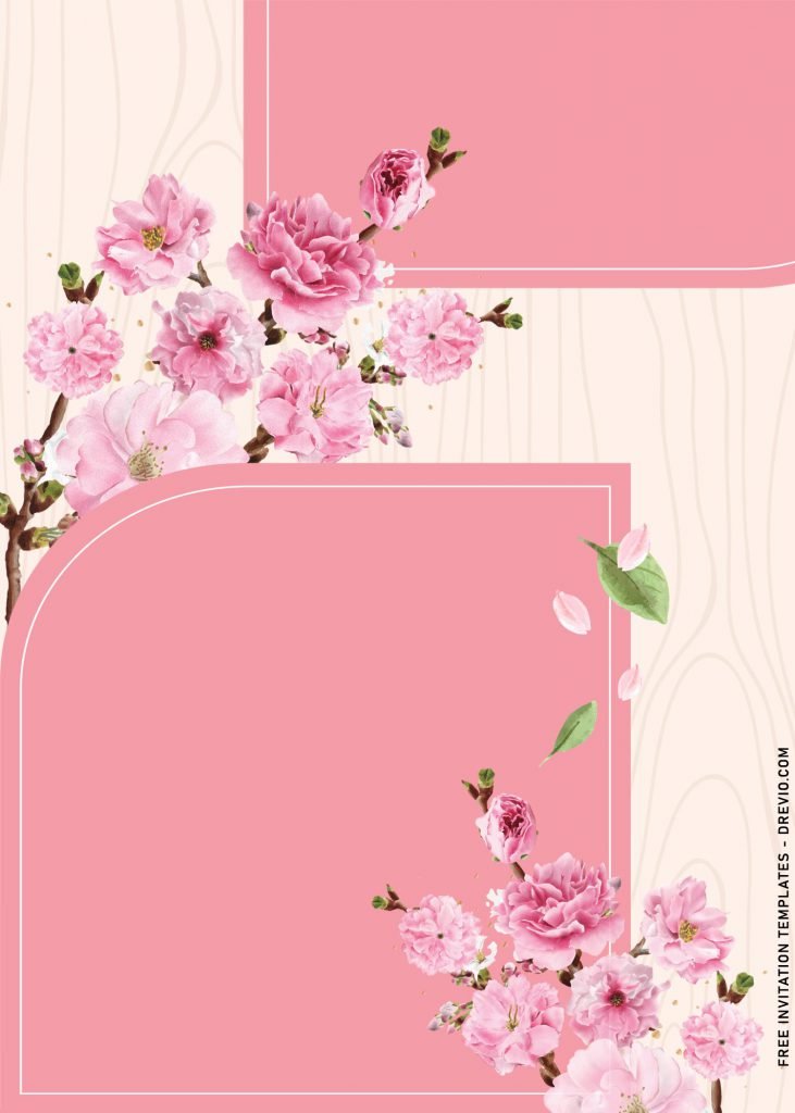 7+ Chic Watercolor Cherry Blossom Birthday Invitation Templates with stunning Sakura flowers
