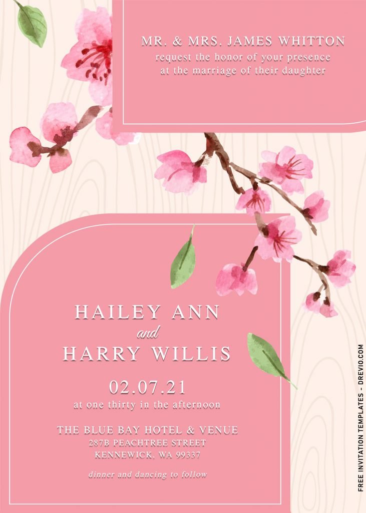 7+ Chic Watercolor Cherry Blossom Birthday Invitation Templates