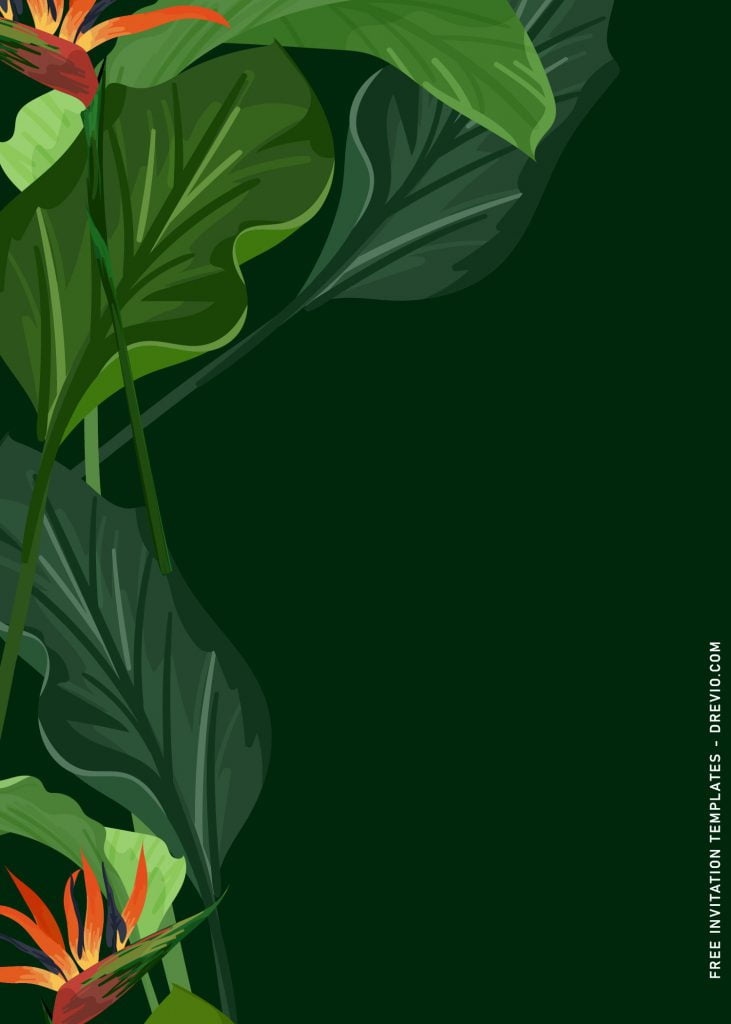 9+ Bold Greenery Monstera Leaves Birthday Invitation Templates with beautiful greenery foliage