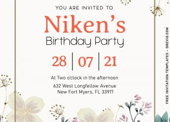 8+ Aesthetic Watercolor Floral Birthday Invitation Templates