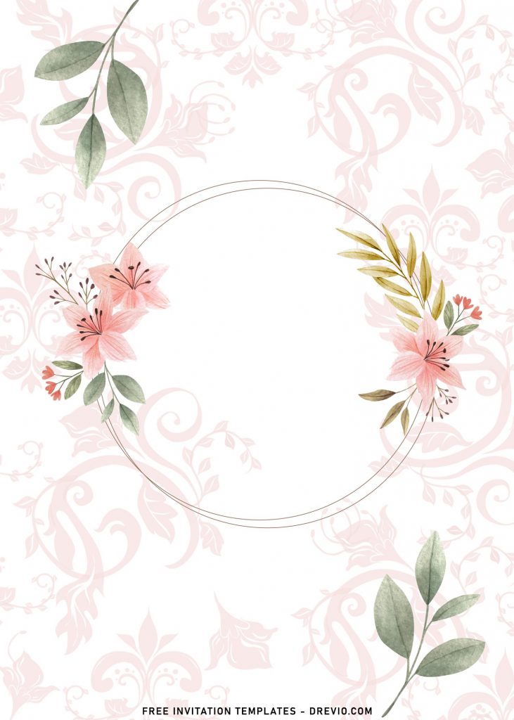 8+ Elegant Floral Pattern Wedding Invitation Templates with beautiful floral motif background