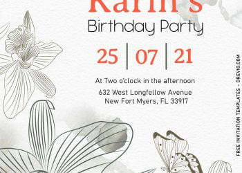7+ Flower And Butterfly Birthday Invitation Templates