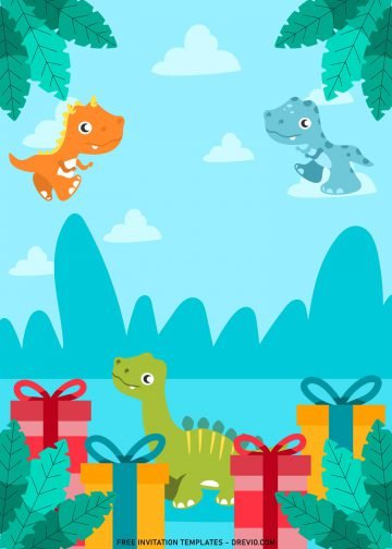 9+ Dinosaur Birthday Invitation Templates - Drevio : Free And Printable ...