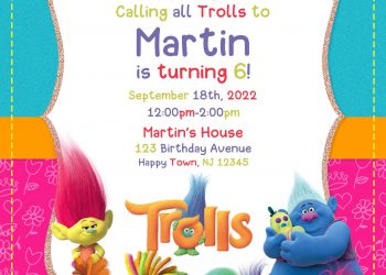 9+ Adorable Trolls Birthday Invitation Templates For Your Kid’s Birthday