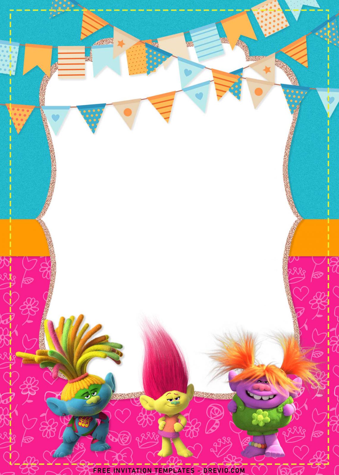 9+ Adorable Trolls Birthday Invitation Templates For Your Kid’s ...