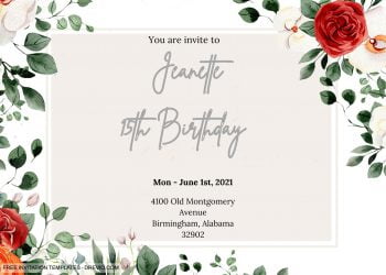 10+ Ceremony Roses and Orchids Floral Invitation Templates