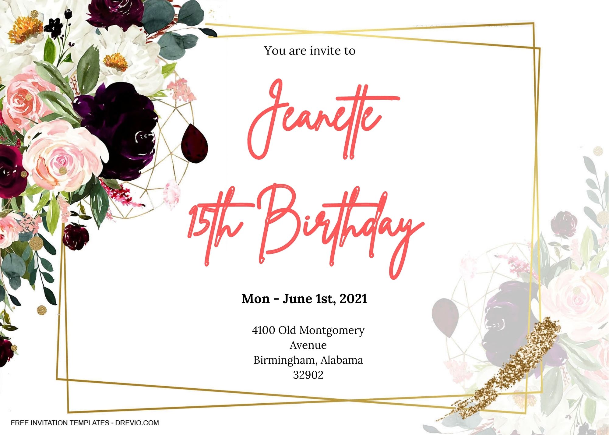 9+ Jewel Toned Floral For Invitation Templates