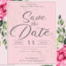 7+ Pinkish Watercolor Peony Floral Invitation Template