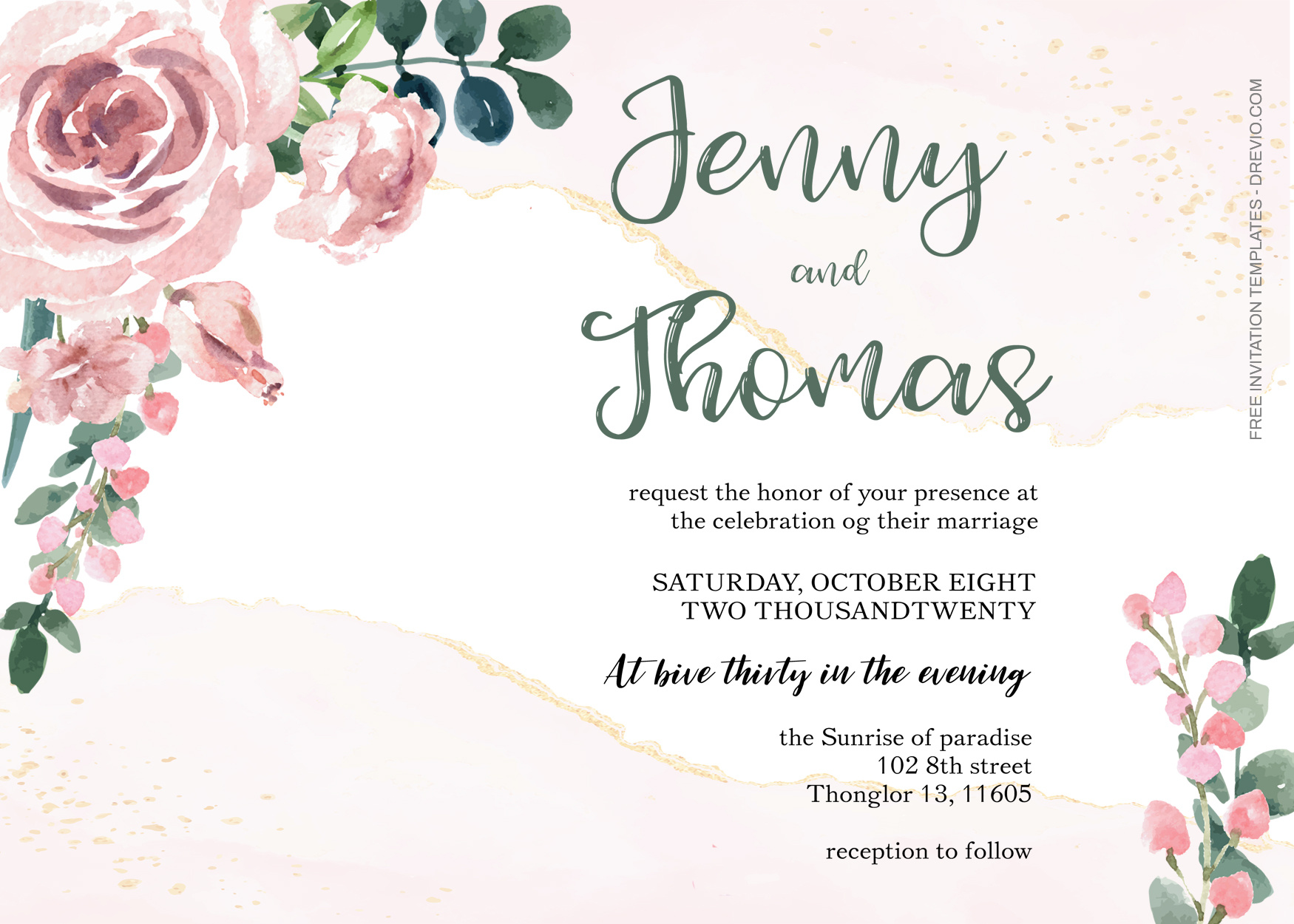 8+ Sandy Pink Peony Floral Invitation Templates