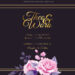 10+ Golden Square Roses Floral Invitation Template