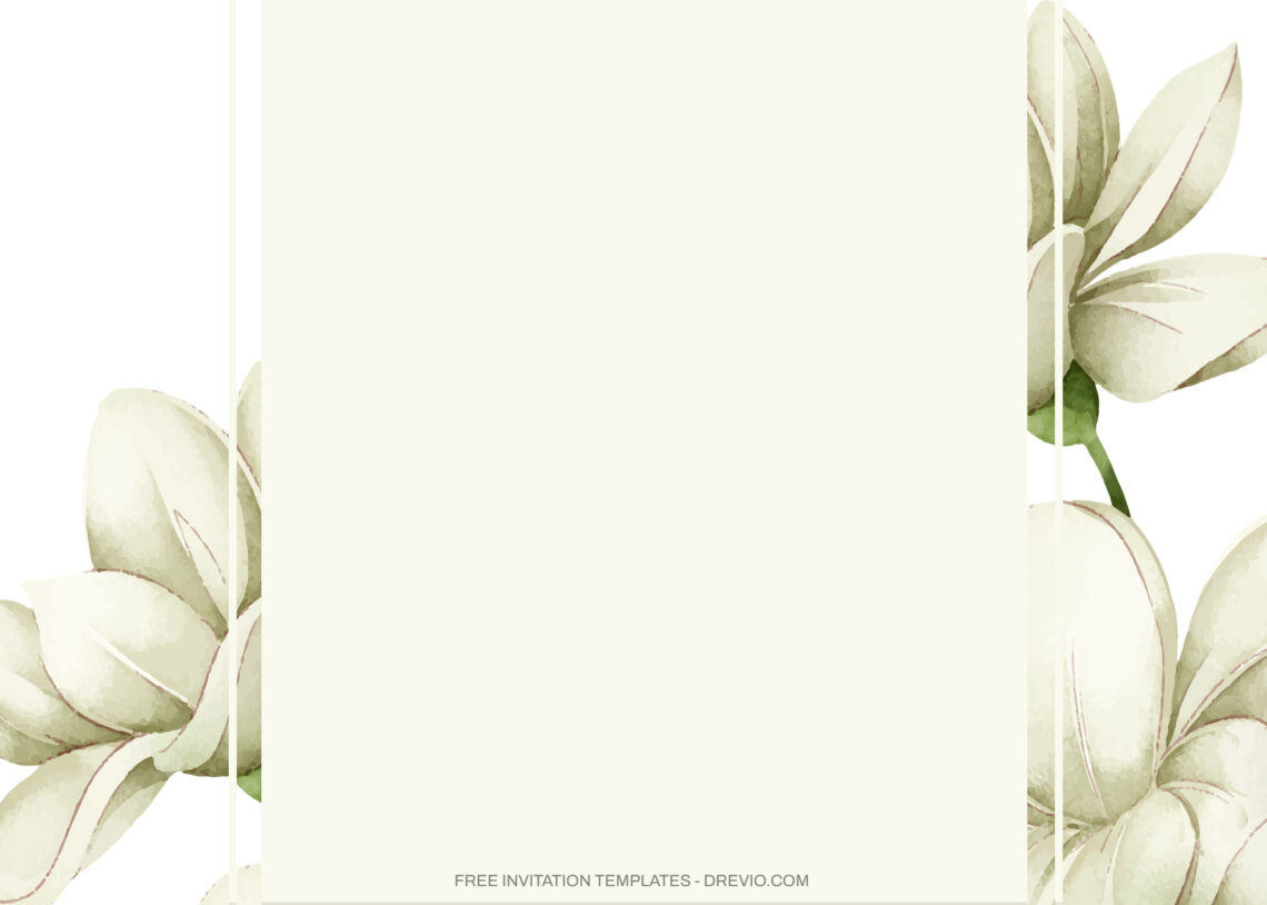 7+ Beautiful White Watercolor Floral Invitation Template - Download ...