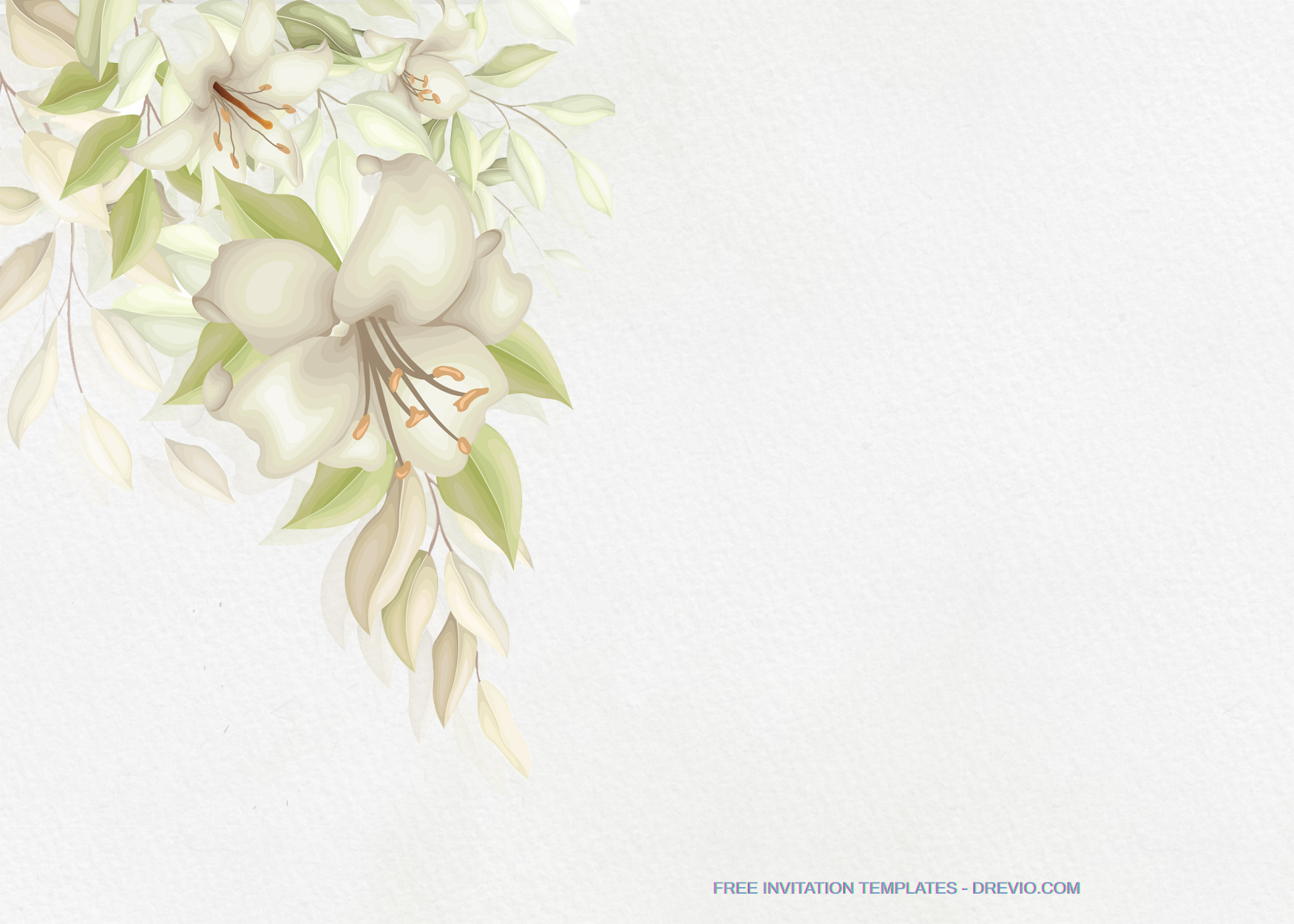 9+ All White Watercolor Floral Invitation Templates